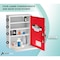 Adiroffice Dual Lock Wall-Mount Medication Security Cabinet in Red with Pull-Out Shelf ADI999-06-RED-MK - alternate 7